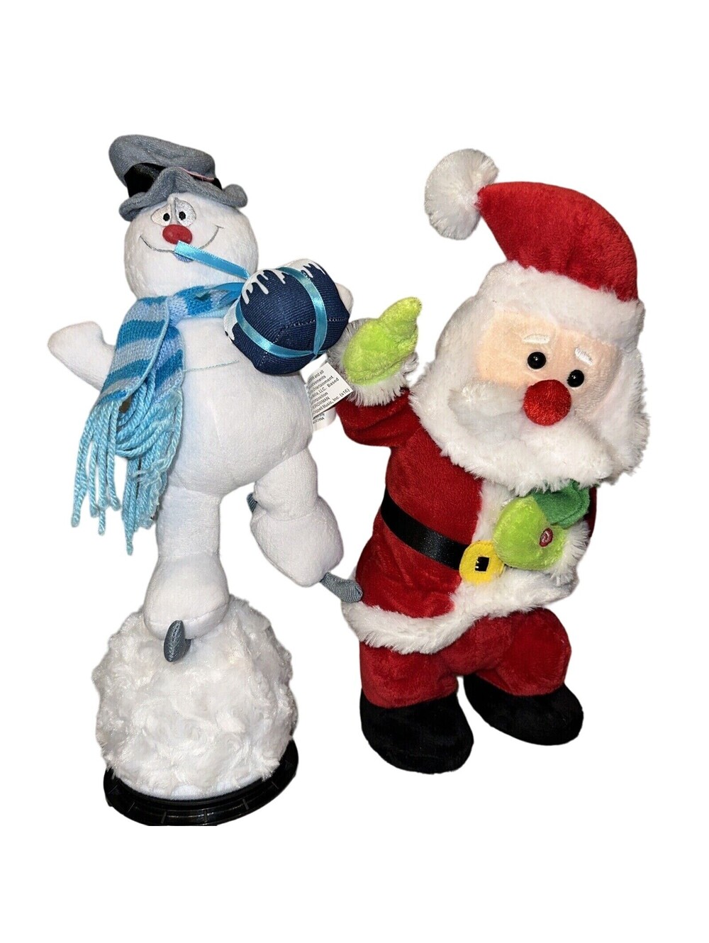 Gemmy Lot Santa & Frosty The Snowman Singing Musical Music Motion Animated Toy